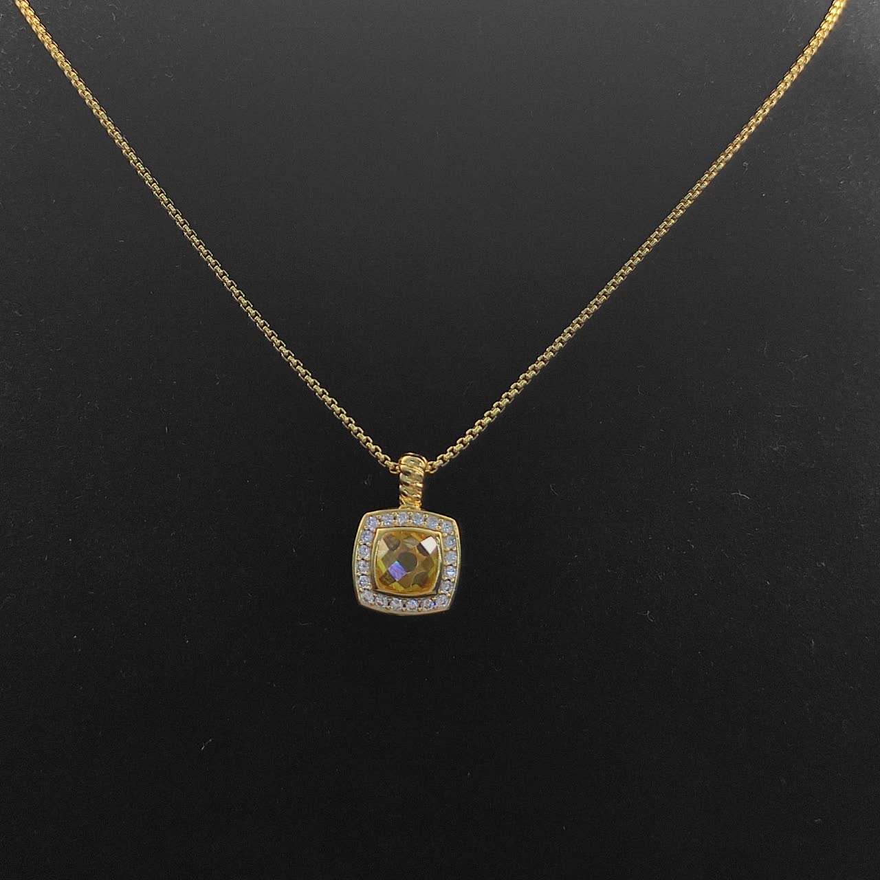David Yurman Cable Collectibles™ Citrine & Diamond Albion™ Pendant Necklace